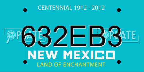 632EB3 New Mexico License Plate