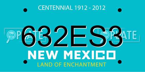 632ES3 New Mexico License Plate