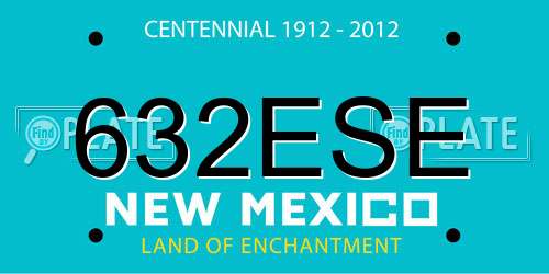 632ESE New Mexico License Plate