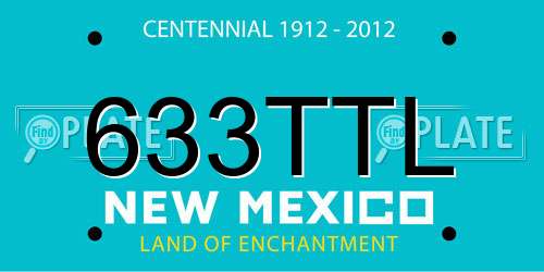 633TTL New Mexico License Plate