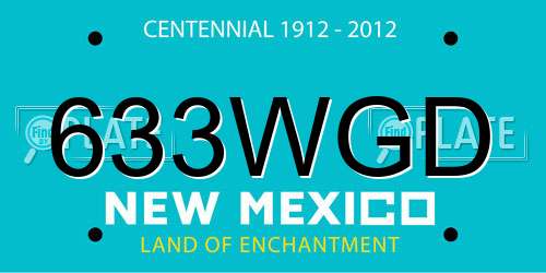 633WGD New Mexico License Plate