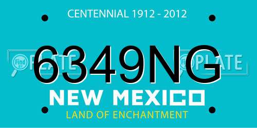6349NG New Mexico License Plate