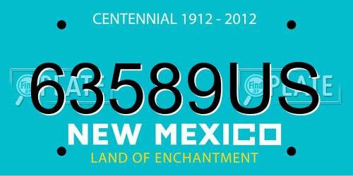 63589US New Mexico License Plate