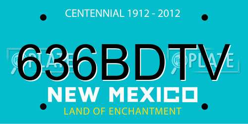 636BDTV New Mexico License Plate
