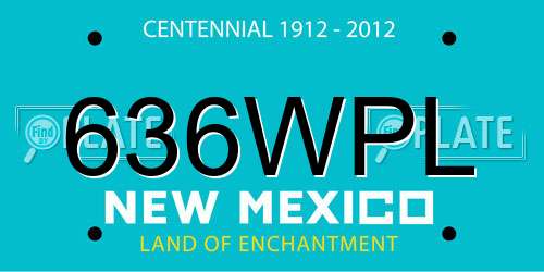 636WPL New Mexico License Plate
