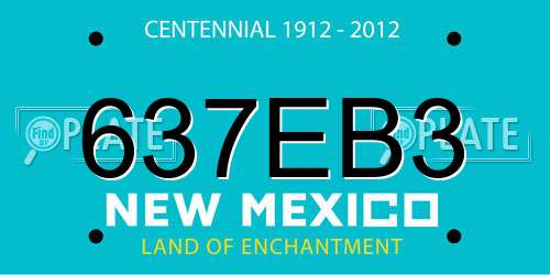 637EB3 New Mexico License Plate
