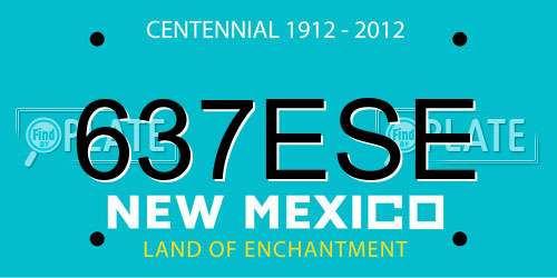 637ESE New Mexico License Plate