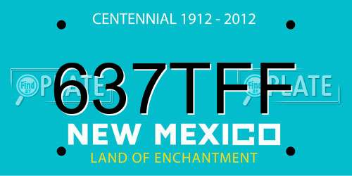 637TFF New Mexico License Plate