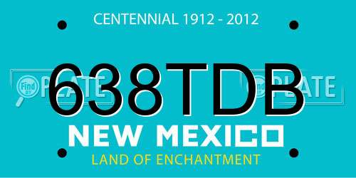638TDB New Mexico License Plate