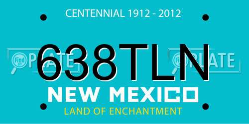 638TLN New Mexico License Plate