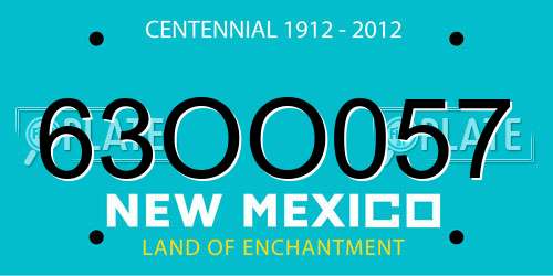 63OO057 New Mexico License Plate