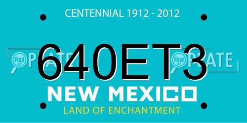 640ET3 New Mexico License Plate