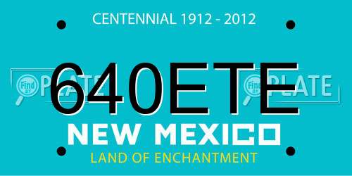 640ETE New Mexico License Plate