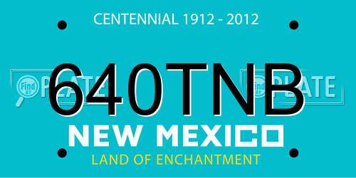 640TNB New Mexico License Plate