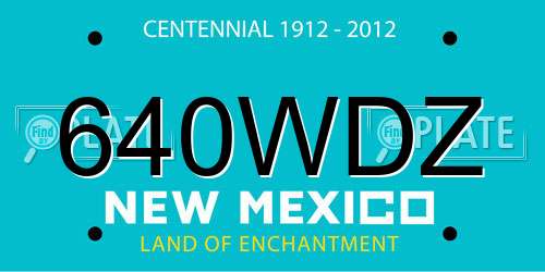 640WDZ New Mexico License Plate