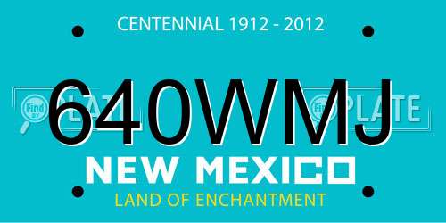 640WMJ New Mexico License Plate