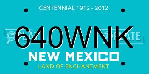 640WNK New Mexico License Plate