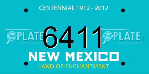 6411 New Mexico License Plate