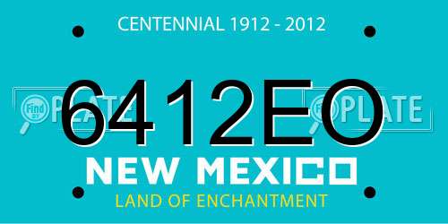 6412EO New Mexico License Plate