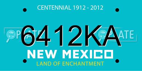 6412KA New Mexico License Plate