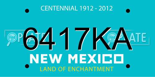 6417KA New Mexico License Plate