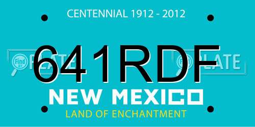 641RDF New Mexico License Plate