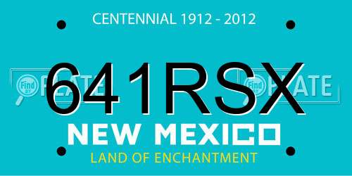 641RSX New Mexico License Plate