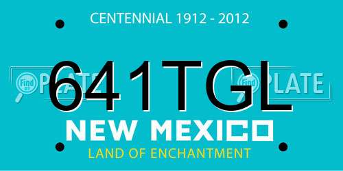 641TGL New Mexico License Plate