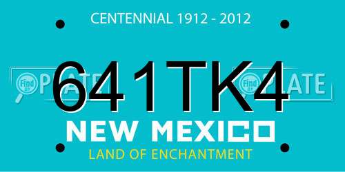 641TK4 New Mexico License Plate