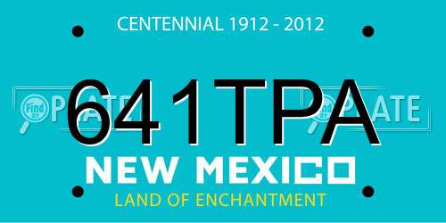641TPA New Mexico License Plate