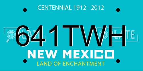 641TWH New Mexico License Plate