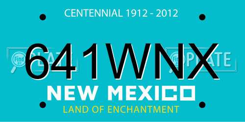 641WNX New Mexico License Plate