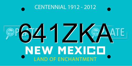 641ZKA New Mexico License Plate
