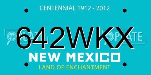 642WKX New Mexico License Plate