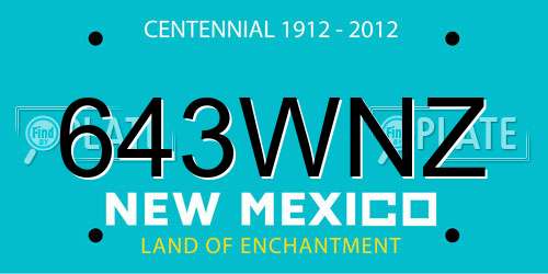 643WNZ New Mexico License Plate