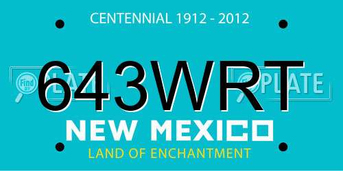 643WRT New Mexico License Plate