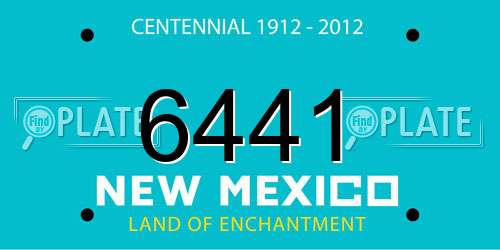 6441 New Mexico License Plate