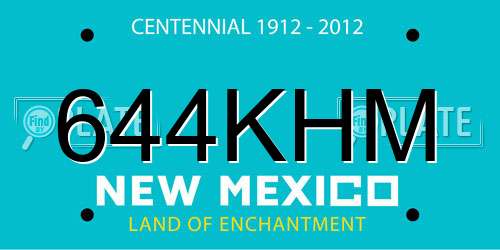 644KHM New Mexico License Plate