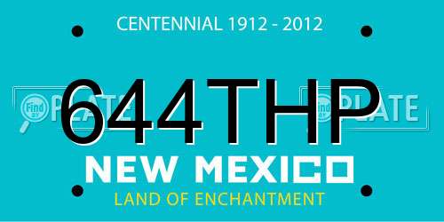 644THP New Mexico License Plate