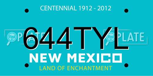 644TYL New Mexico License Plate