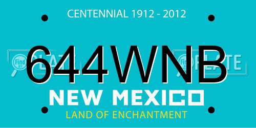 644WNB New Mexico License Plate