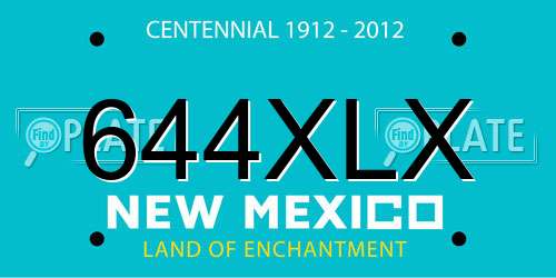 644XLX New Mexico License Plate