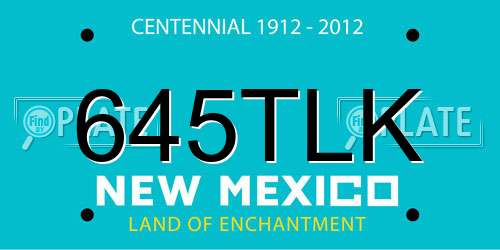 645TLK New Mexico License Plate