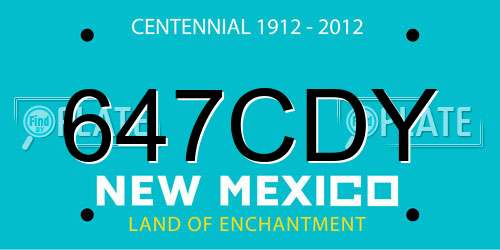 647CDY New Mexico License Plate