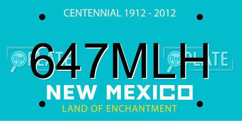 647MLH New Mexico License Plate