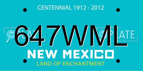 647WML New Mexico License Plate