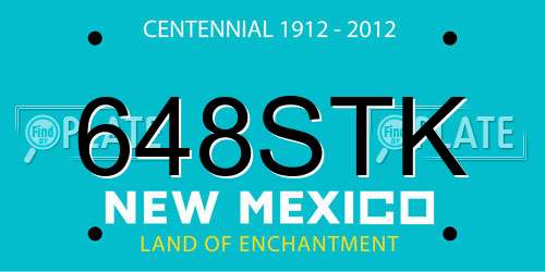 648STK New Mexico License Plate