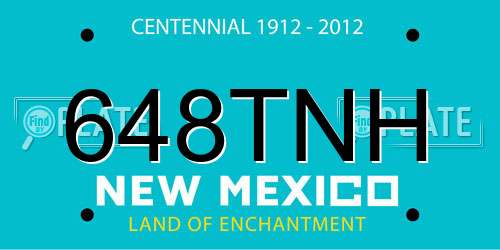 648TNH New Mexico License Plate