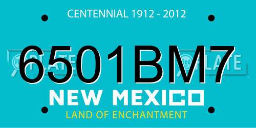 6501BM7 New Mexico License Plate
