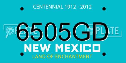 6505GD New Mexico License Plate
